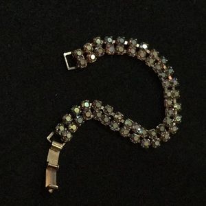 VINTAGE RAINBOW RHINESTONES  BRACELET